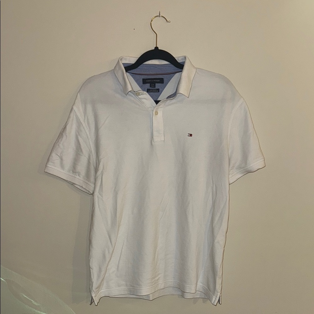 Tommy Hilfiger White Polo Shirt Classic Style